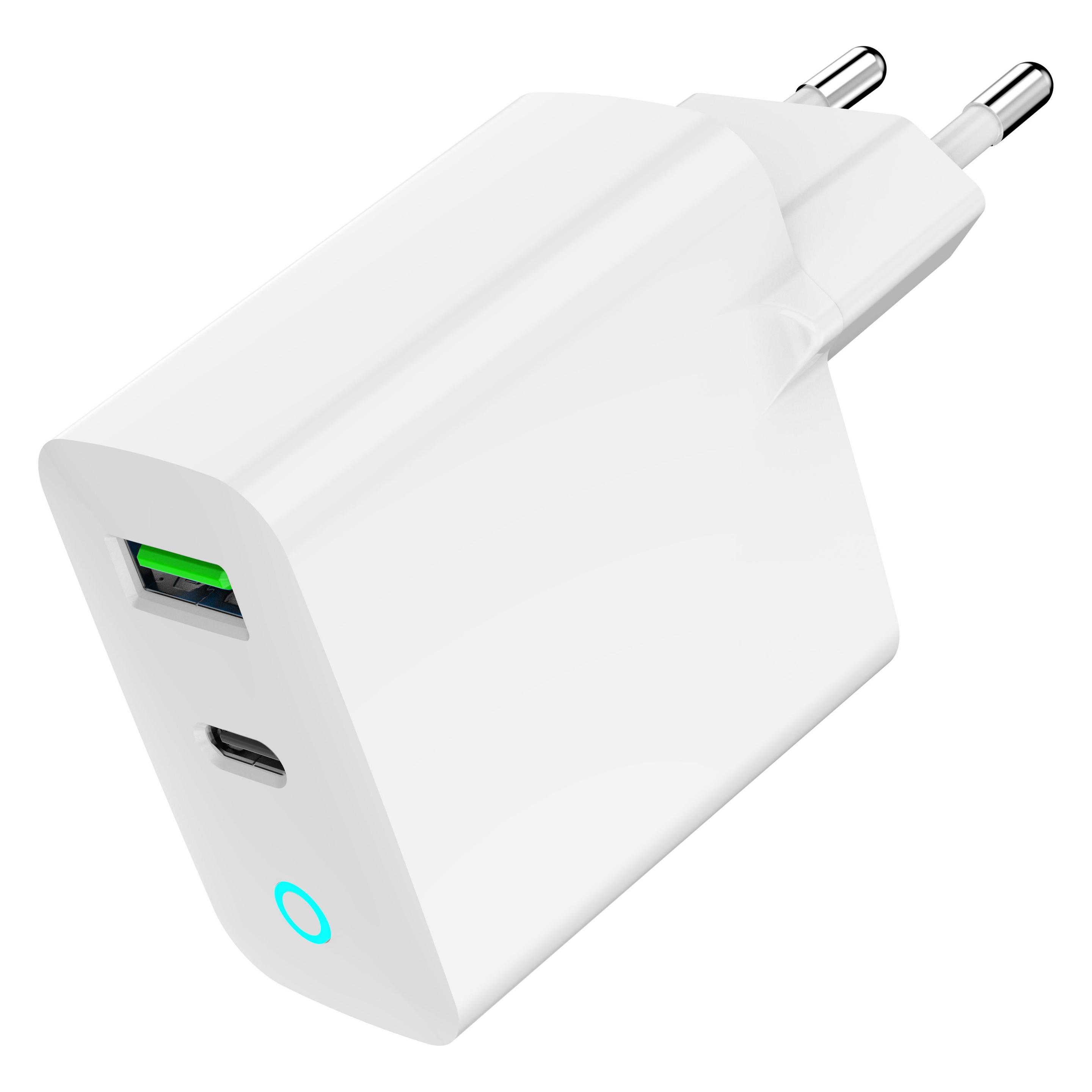 Gembird TA-UC-PDQC20L-W-01 (20 W, 2 Ports) (TA-UC-PDQC20L-W-01)