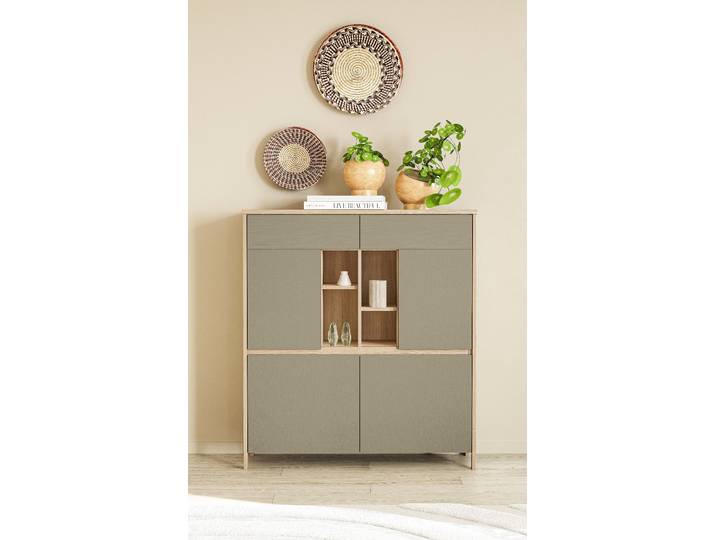 Highboard 111 x 125 x 39cm Grün/Salbei