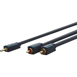 CLICK 70470 - Adapterkabel, 3,5 mm Klinken Stecker auf 2x Cinch, 7,5m