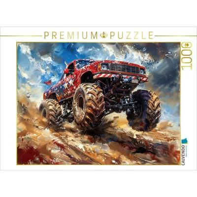 CALVENDO Puzzle Imposante Monstermaschinen - Monstertruck | 1000 Teile Lege-Größe 64x48cm Foto-Puzzle für glückliche Stunden