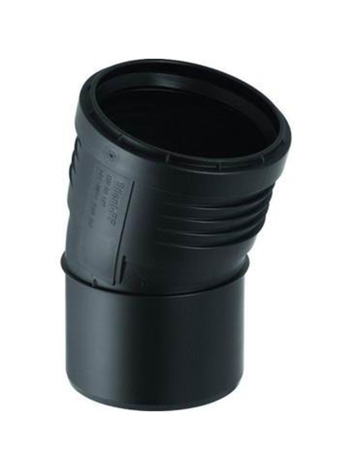 Geberit silent bend 15 ° 110mm mf black pp