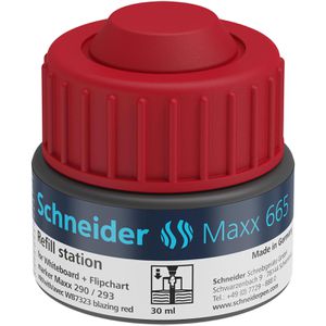 Schneider Nachfülltusche Maxx 665, rot, Board-/Flipchartmarker, mit Kapillarsystem, 30ml