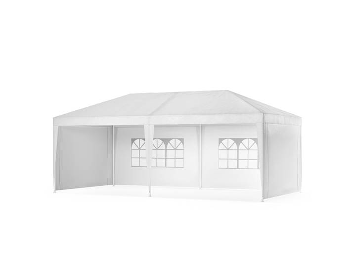 Pavillon LINU 6 x 3 m weiss inkl. 6 Seitenwände