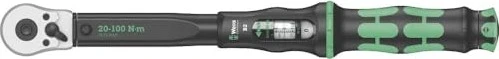 Wera Drehmomentschlüssel mit Umschaltknarre Click-Torque B 2 (schwarz/grün, Abtrieb 3/8")