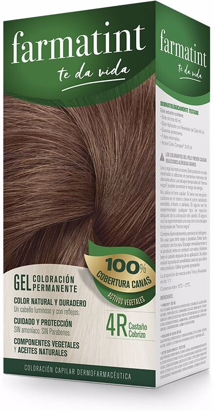 Farmatint Gel coloration permanente #4r-châtain cuivré