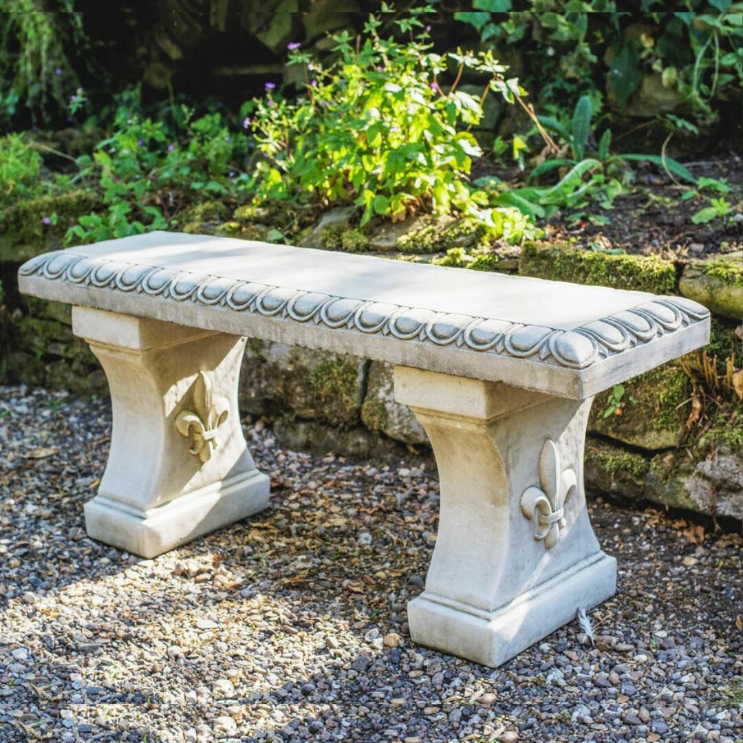 Astoria Grand Outdoor Bench Grey 50cm H X 109cm W X 33cm D