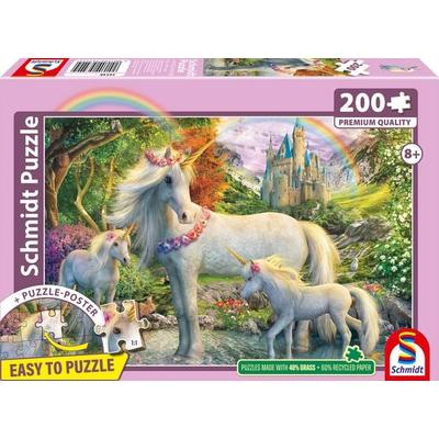 Einhornstute mit zwei Fohlen 200 Teile