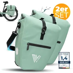 2in1 Fahrradtasche für Gepäckträger „CAPAX“ 25L - Mint - Bestseller,oft gekauft