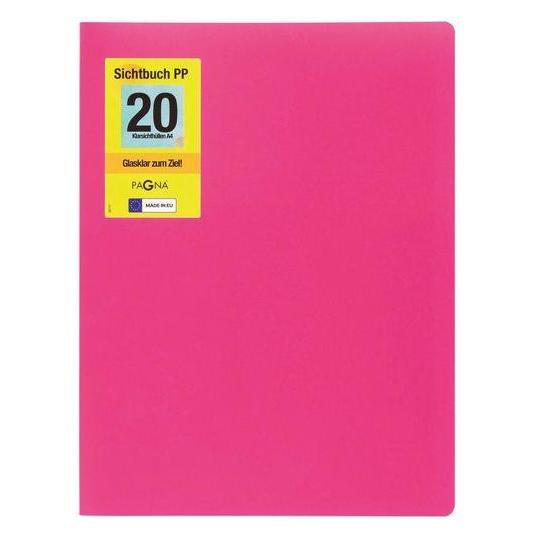 Pagna School Sichtbuch DIN A4, 20 Hüllen dunkelrosa (A4, 1x) (21012-34)