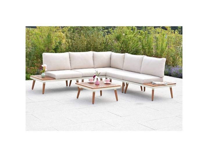 Loungegarnitur Delphi Echtholz/Metall