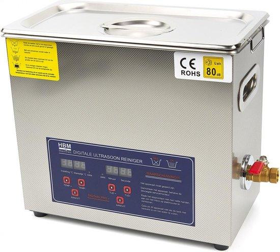 HBM Professionele ultrasoon reinigingsmachine, 6,5 liter
