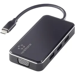Renkforce USB-CÂ Mini-Dockingstation (USB-C, 6 Ports), Dockingstation + USB Hub, Schwarz