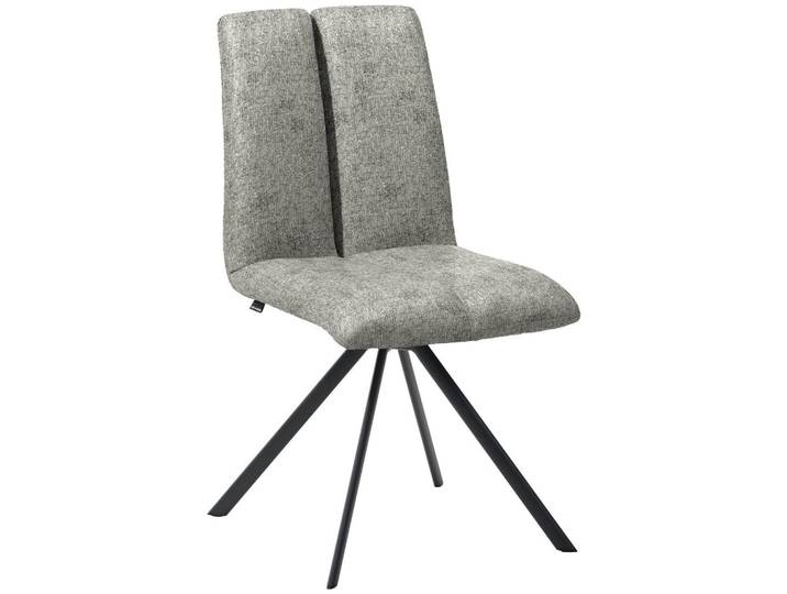 Venjakob Stuhl, Schwarz, Hellgrau, Metall, Textil, Stativgestell, 50x92x64 cm, Stoffauswahl, Esszimmer, Stuhl, Esszimmerstühle
