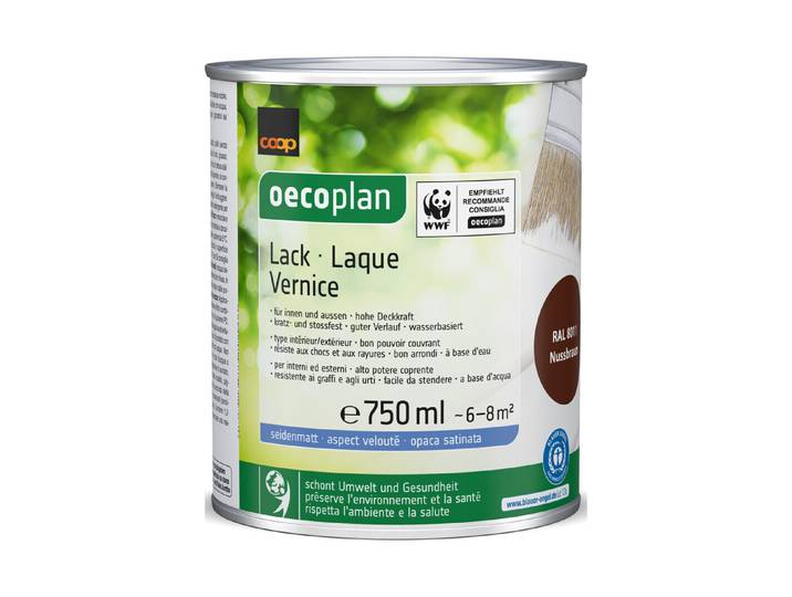 Oecoplan Lack seidenmatt Nussbraun 750 ml