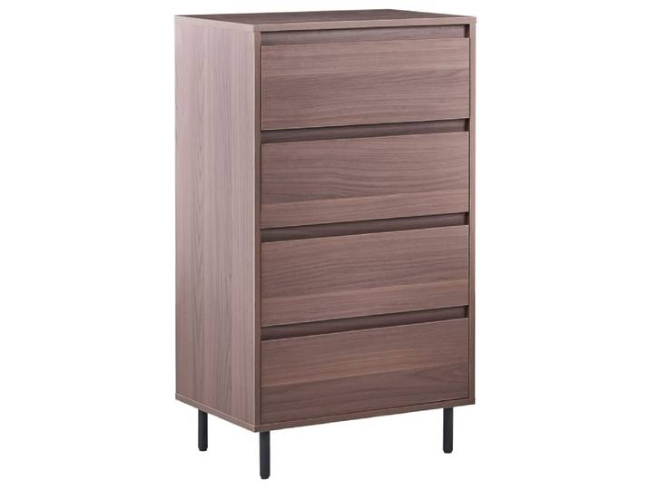 Commode à 4 tiroirs marron foncé