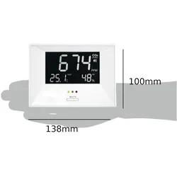 TFA Air Co2 Ntrol Life, Thermometer + Hygrometer, Weiss