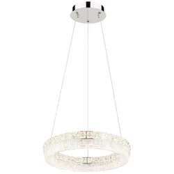 Pendelleuchte Hängeleuchte Deckenlampe verchromt LED dimmbar Fernbedienung H 120 cm