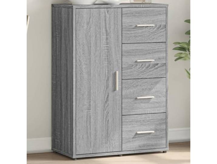 RJPLMFV Anrichte Sonoma, Grau, 60 x 31 x 84 cm, Holz, Technik Moderne Aufbewahrung, feuchtigkeitsbeständige Oberfläche, einfache Reinigung, stabiles Möbelstück für Wohnzimmer