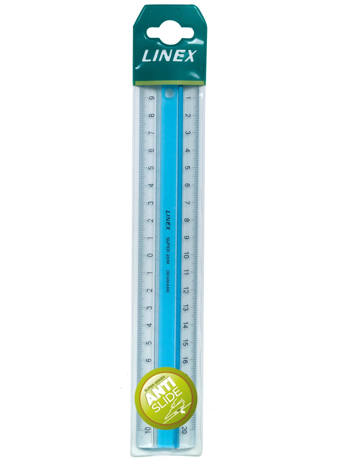 Linex Super Ruler 20 cm Acrylic Light Blue