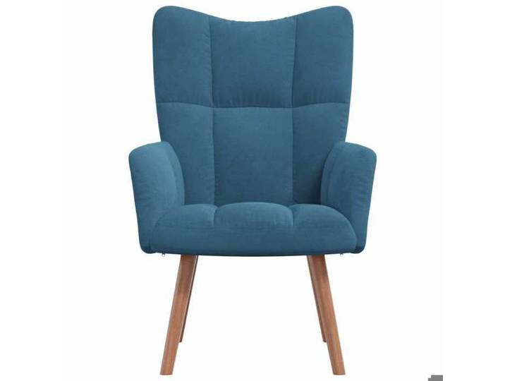 Bleu 1 PC Chaise de relaxation - SOLOMON - 1place - Bleu Velours FF2731
