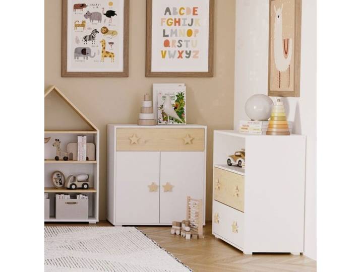 Commode PUFFI avec tiroir – pratique et stylée pour la chambre d'enfant