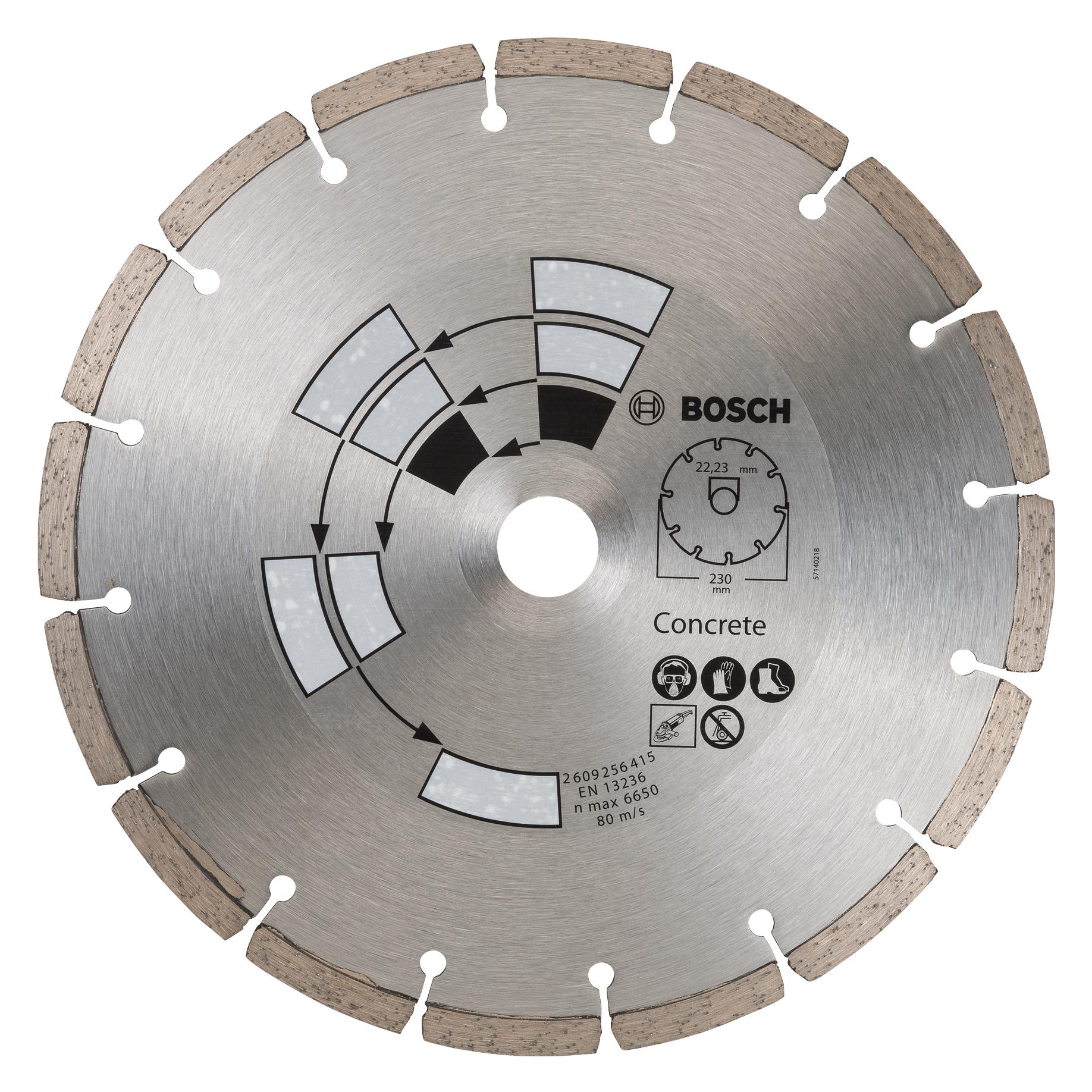 Bosch Professional Zubehör Diamanttrennscheibe Beton D= 230 mm (2609256415)
