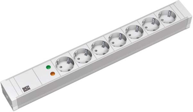Bachmann Multiprise 19 pouces 7x PVC 7xProtection 1xÜSS 333.604 (333.604)