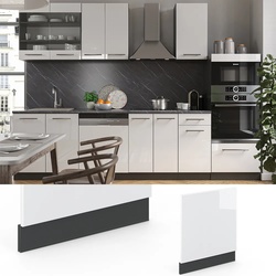 VICCO Geschirrspülerfront 60 cm Weiß Hochglanz Küchenschrank Blende Küchenzeile Fame-Line