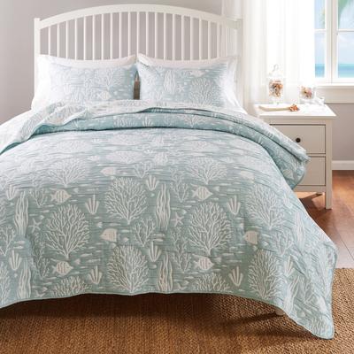 Greenland Home Fashions Greenland Home Coastal Paradise Reversible Matelasse Coverlet Set