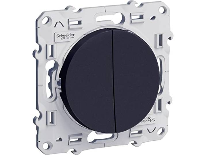 Schneider Electric - Odace\, va-et-vient + poussoir Anthracite\, 10 A - S540285