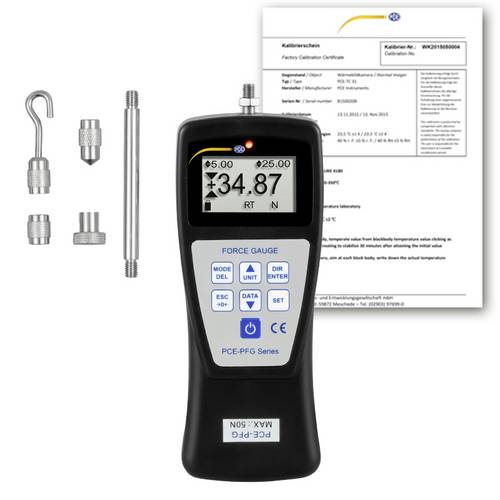 PCE Instruments PCE-PFG 50-ICA Kraftmessgerät 0 - 50 N ISO