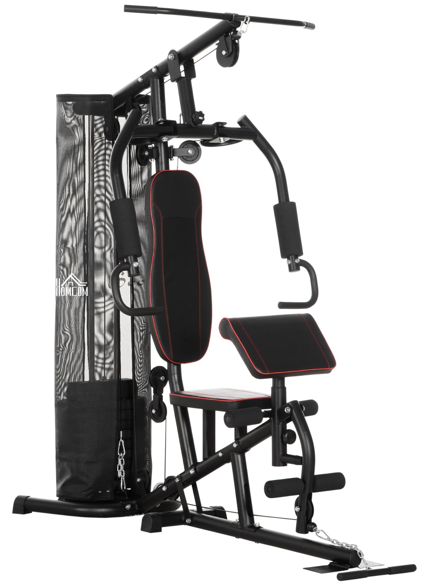 Fitnessstudio - Kraftstation - Fitnessgerät - Trainingsgerät - Fitnessstation - Schwarz - Stahlkonstruktion