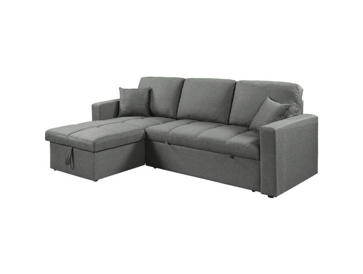 Canapé d'angle convertible/réversible style bubble  Alain  - 3 places - Gris