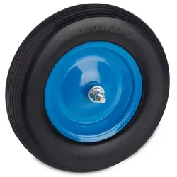 Relaxdays Schubkarrenrad 4.80 4.00-8 + Achse Blau,Schwarz