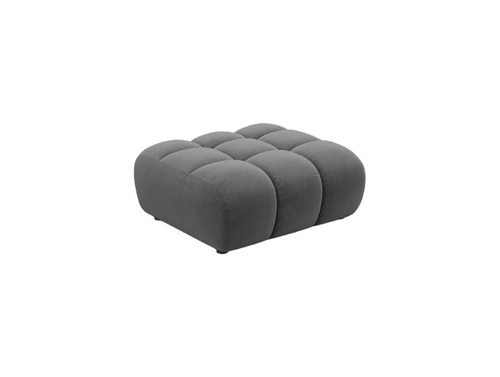 Design Sitzpouf Arden Samt Grau chosen by Bloomingloft