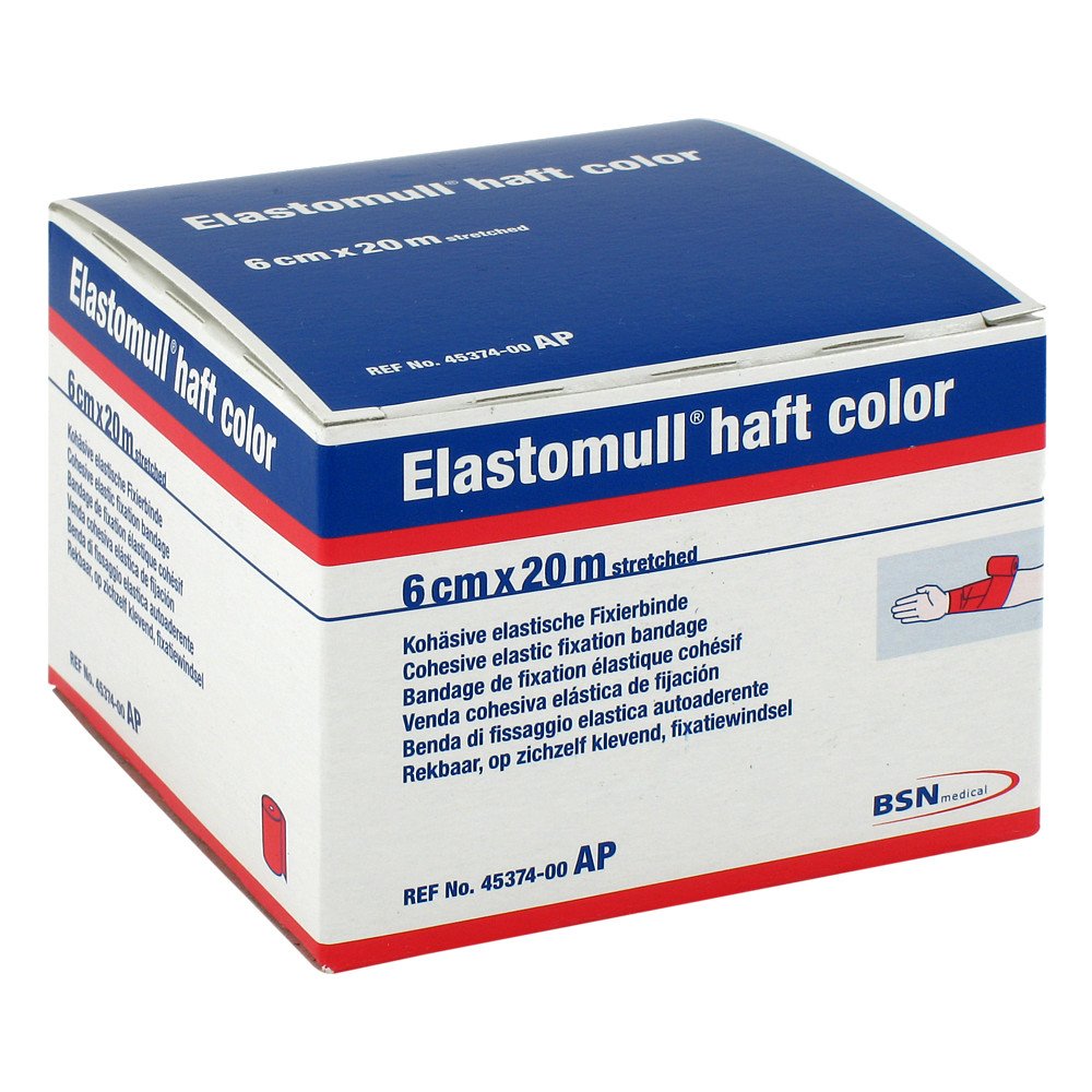 BSN medical GmbH Elastomull haft color 20mx6cm rot Fixierbinde 01412578