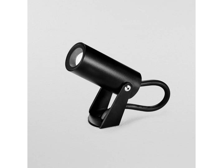 Egger Licht DLS Erdspießstrahler Arktis Mini, schwarz, Alu 3.000 K dimmbar, schwarz, Aluminium, Modern