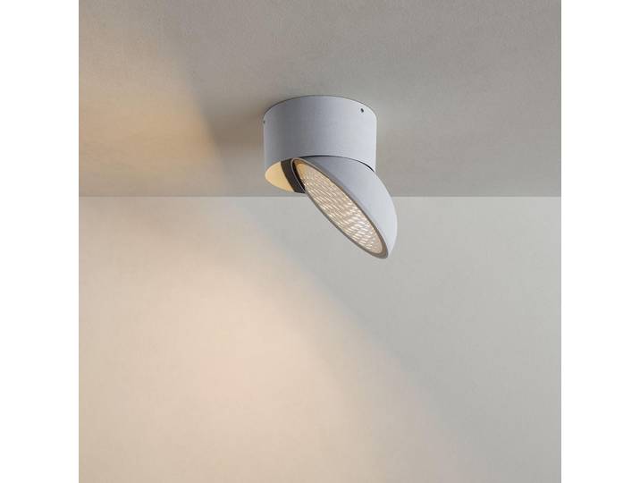 s.luce Led-Aufbauleuchte Santa Out Weiß, Metall, Rund, LED integrated, 13x8.2x13 cm, Lampen & Leuchten, Außenbeleuchtung, Außendeckenleuchten