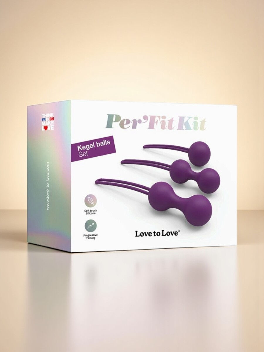 Love to Love Kit Per'Fit Ensemble de boules de Kegel Violet