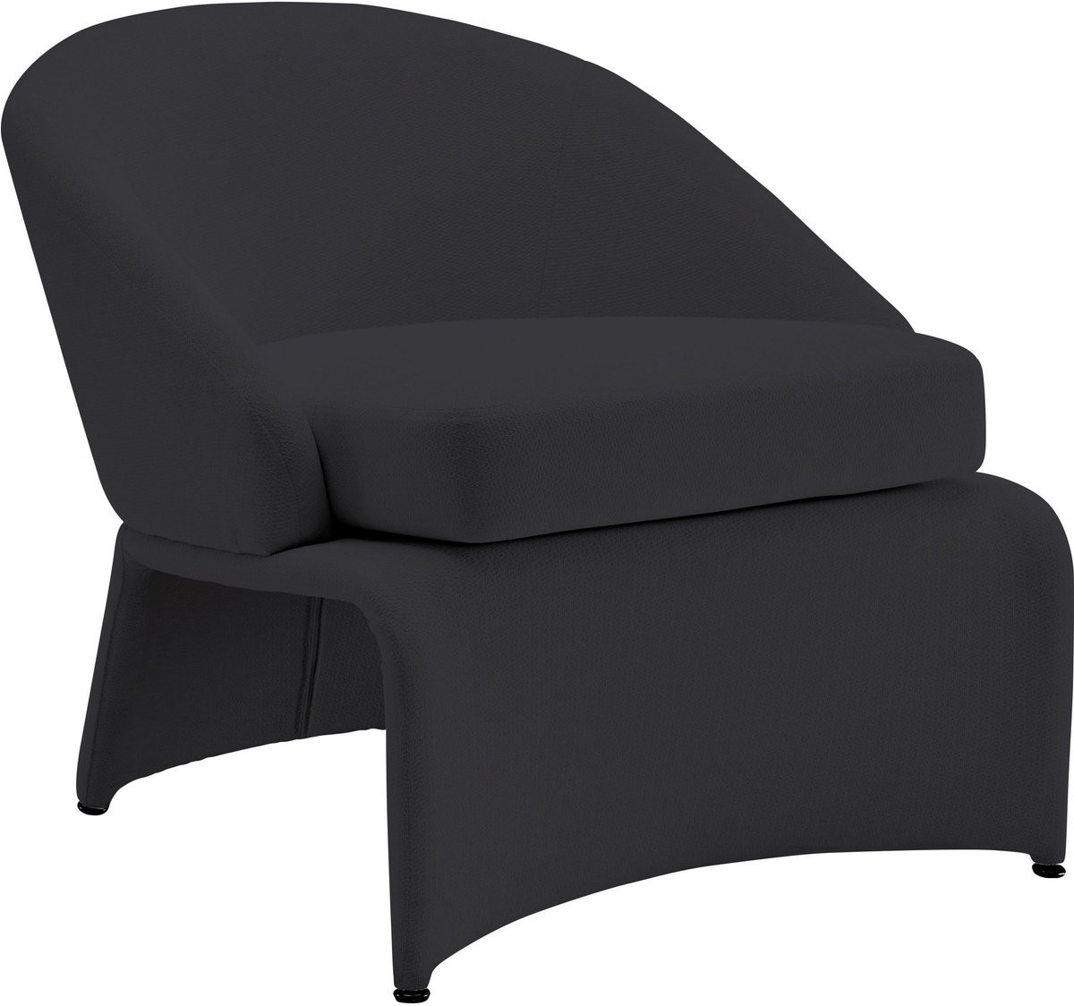 Notio Living Isla-Lounge stoel in antraciet stof