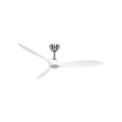 Eco Airscew 152, Ventilator in Chrom und Weiß ohne Licht, CasaFan