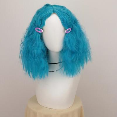 Cosplay Kostümperücke Inside Out 2 gerade kurze Bobperücke kurze Peinlichkeit Langeweile Ekel Neid Traurigkeit synthetisches Haar Kinder Mehrfarbige St. Patrick's Day Perücken Halloween Perücken