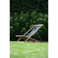 Outdoor Deckchair Nizza schwarz
