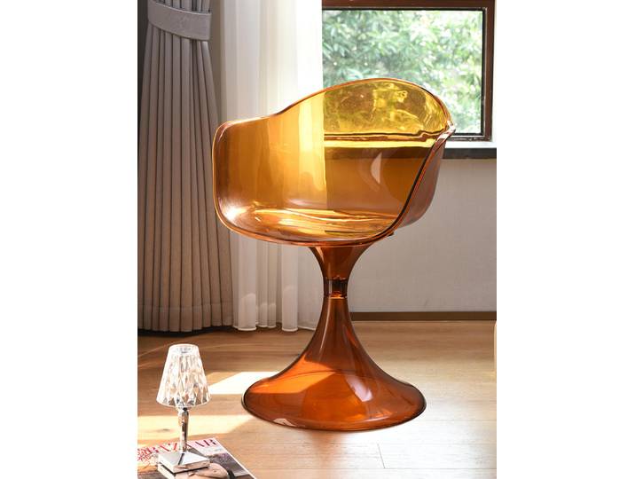 Chaise Transparente en Acrylique avec Dossier pour Salle à Manger, Fauteuil de Loisirs, Tabouret de Maquillage pour Chambre à Coucher