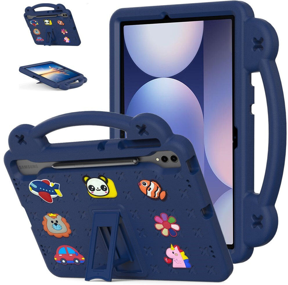 EIDERWOOD EVA-sikkerhedscase til børn: Samsung Galaxy Tab S10+ /Tab S9+ /Tab S8+ /Tab S7+ Tablet Cover - Mørkeblå