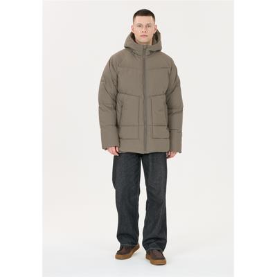 Outdoorjacke VIRTUS "Mackey", Herren, Gr. S, beige (dunkelgrau), 100% Polyester, unifarben, normal, hoch geschlossener Ausschnitt, Jacken Outdoorjacke, mit wasserabweisender Eigenschaft