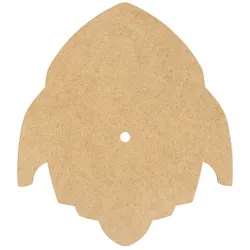 MDF-Uhr "Rakete", 32 x 36 cm