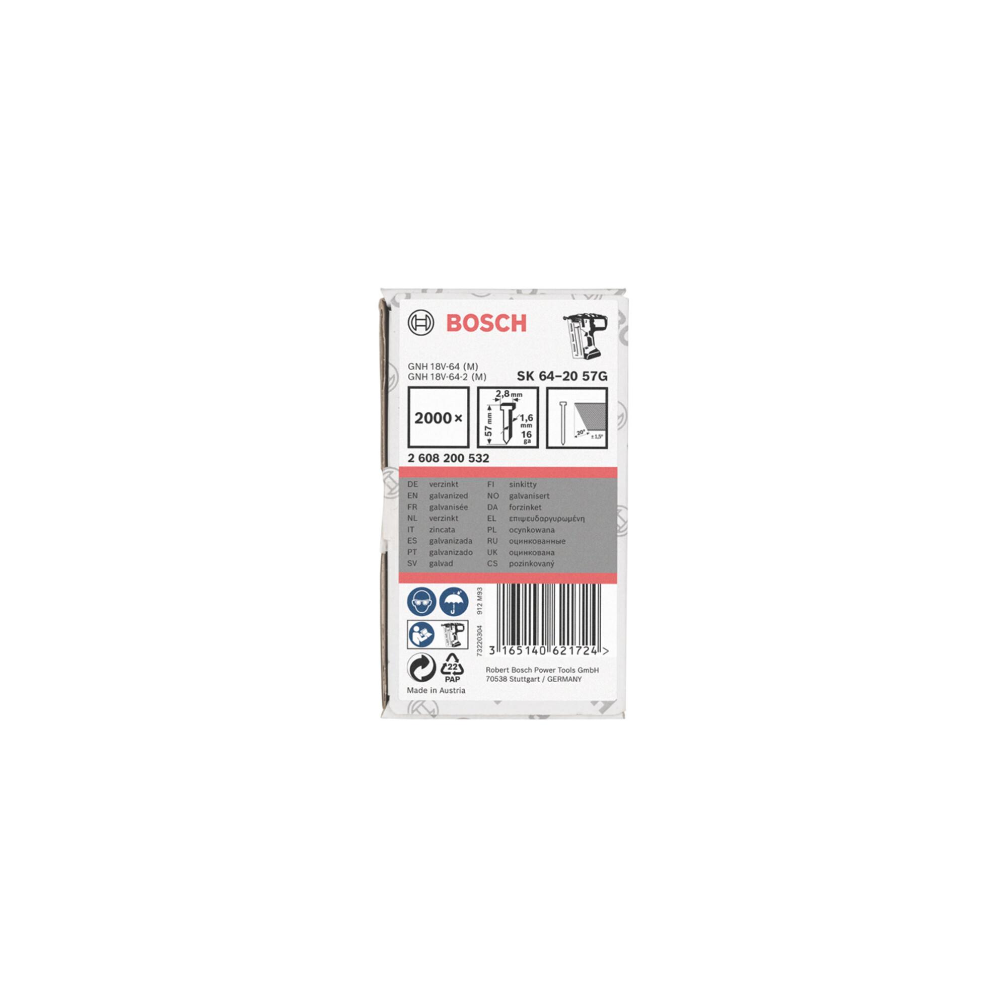 BOSCH Senkkopf-Stift SK64 20G 57 mm verzinkt (2608200532)