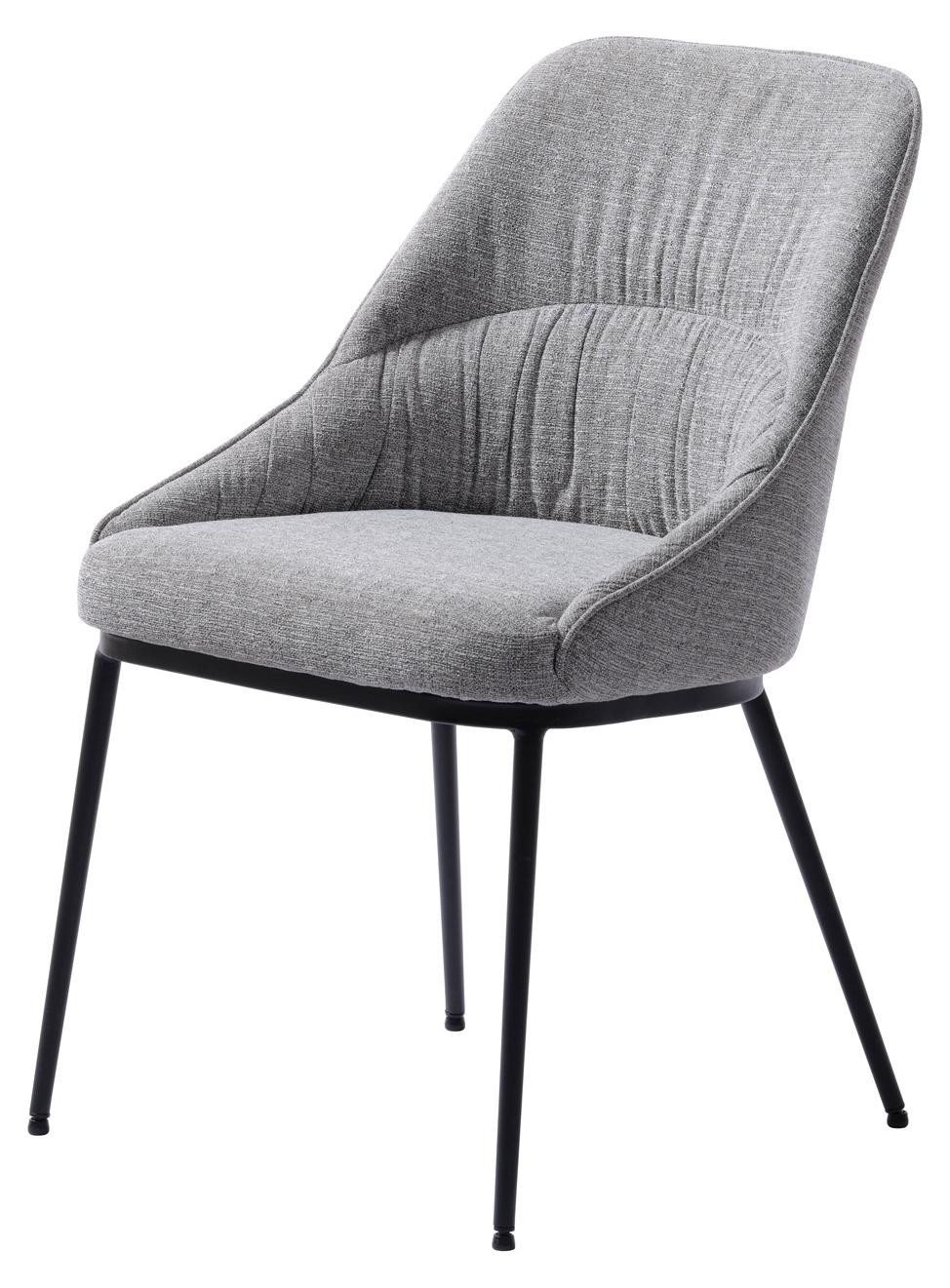 Giga Living Eetkamerstoel Meridian Mid Grijs Tweed - Set van 2