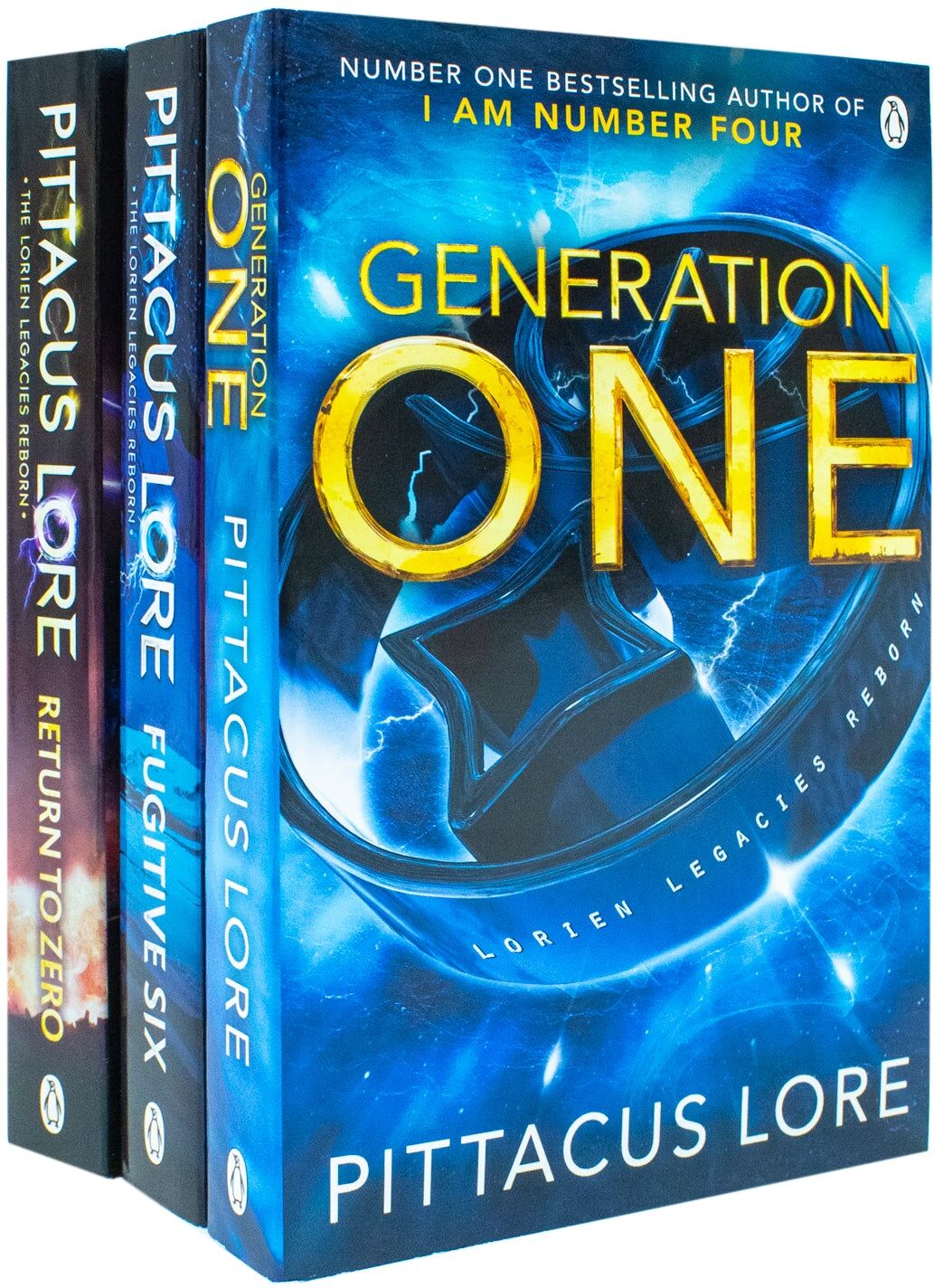 Penguin Lorien Legacies Reborn 3 Books Collection Set by Pittacus Lore - Generation One, Fugitive Six, Return to Zero - Paperback - Ages 13-17 - YA Sci-Fi
